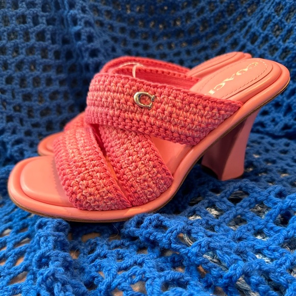 COACH - Quentin Slip-on Crisscross Crochet Sandals. Size 7.5, no box - Picture 2 of 6